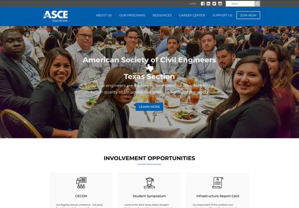 Texas Web Design Engineering Industry Website