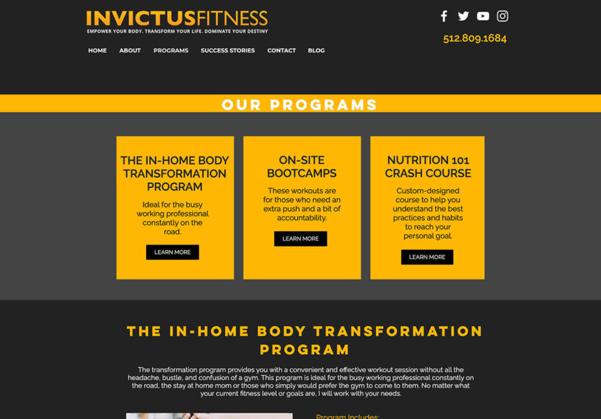austin-web-design-wix-website-invictusfit-2