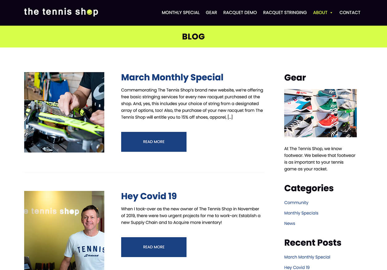 Austin Web Design Sports and Fitness Website • Retail Store