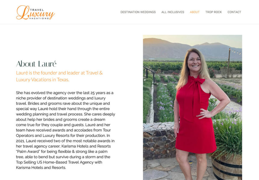 austin-web-design-Travel-and-Luxury-Vacations-About-Lauré-Poffenberger-Consultant