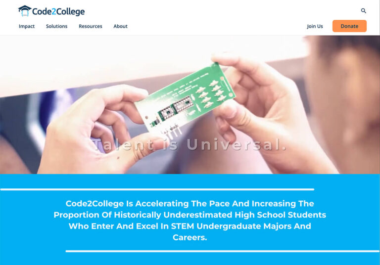 Austin Web Design: Non Profit Education and Coding Portfolio Website