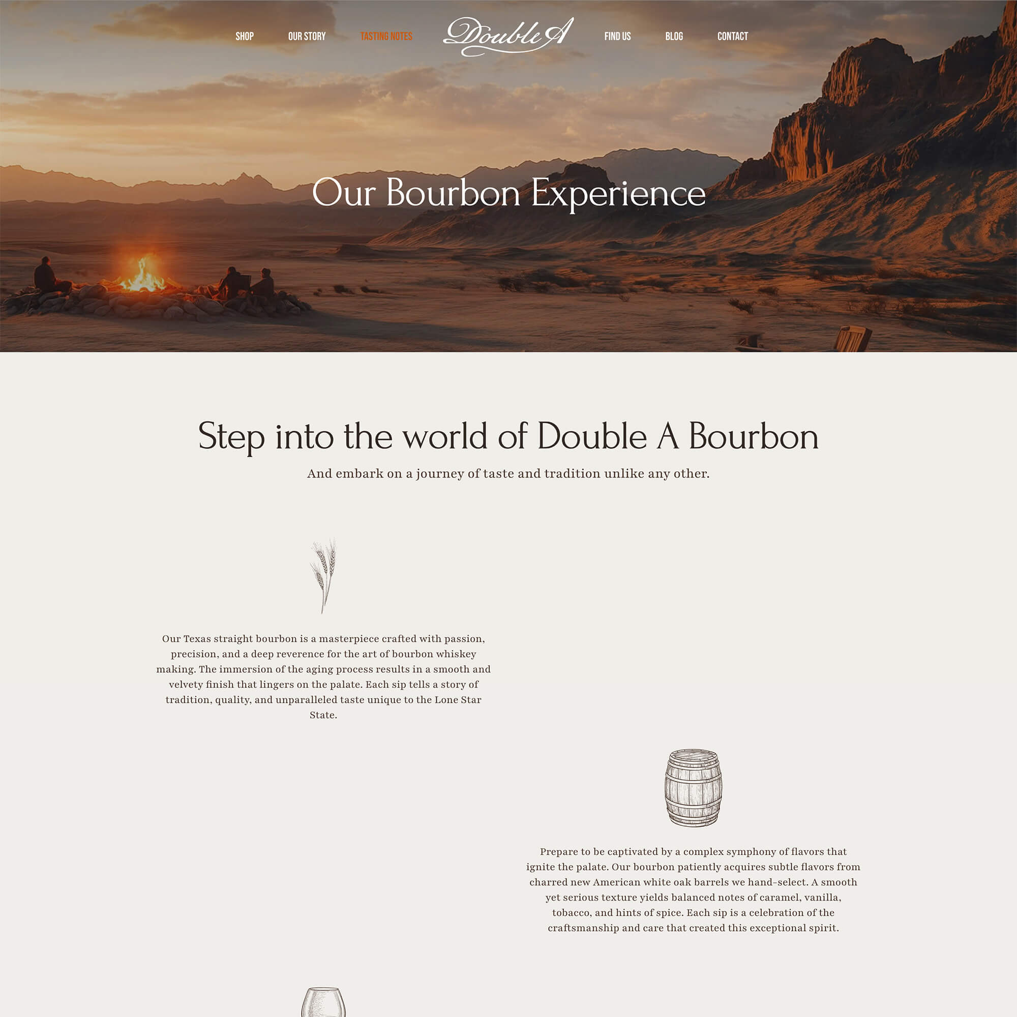 Texas Web Design: Food and Beverage Brand Lifestyle Website Project