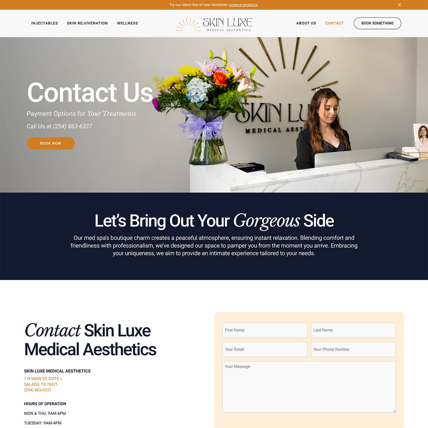 Salado & Belton Web Design: MedSpa Website Project