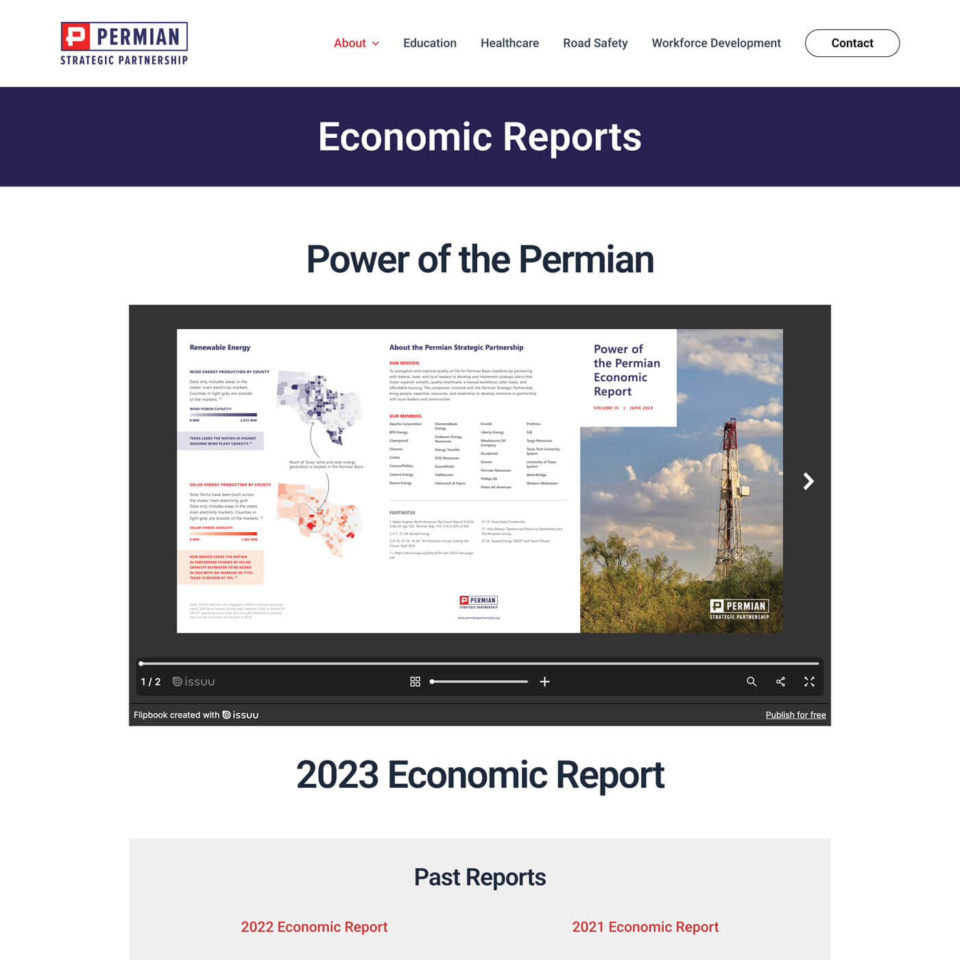 Clean navigation and menu system for public affairs website