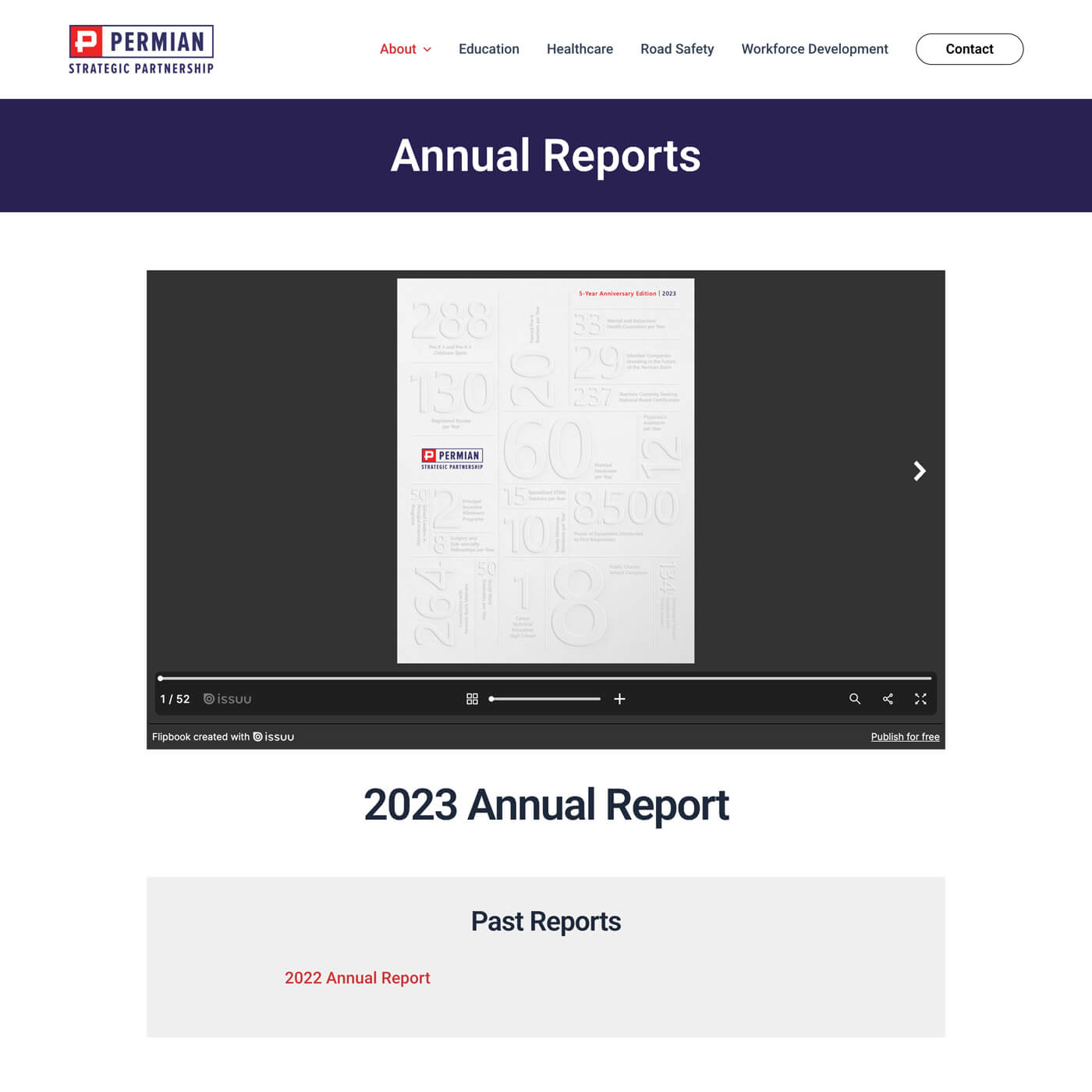 Energy industry coalition digital platform on desktop