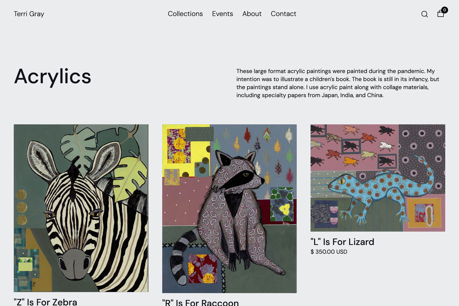 Austin Web Design: Artist eCommerce Webflow Store Project