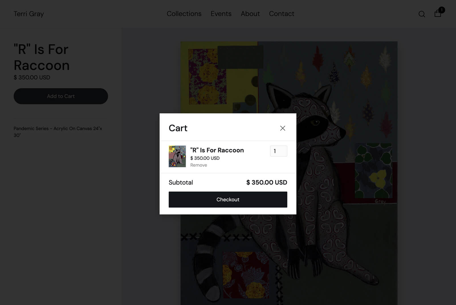 Austin Web Design: Artist eCommerce Webflow Store Project