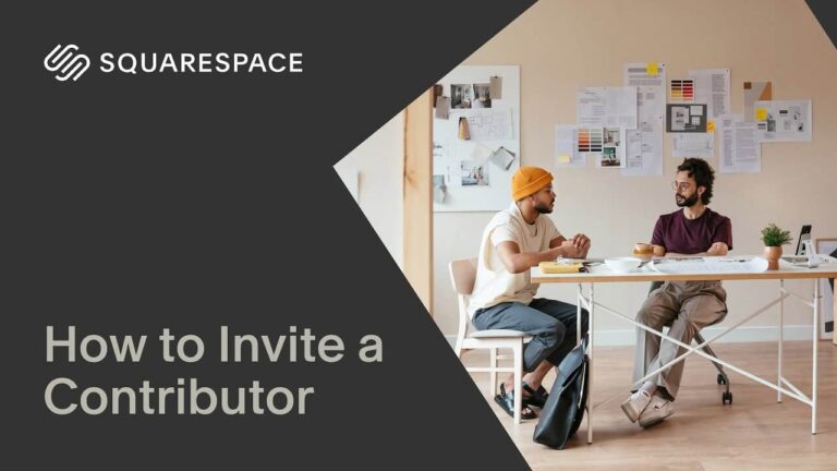 Invite a contributor on SquareSpace