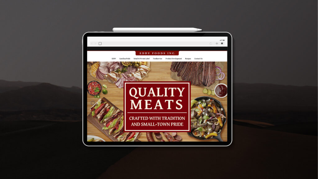 Eddy Foods corporate website design for national food brand by Austin Web and Design