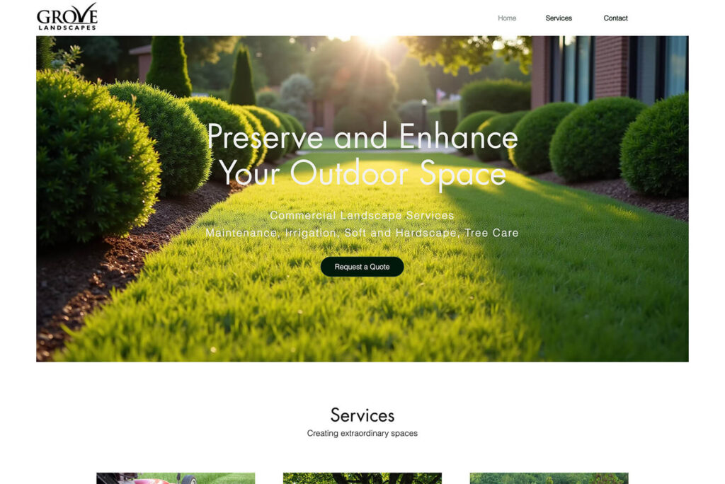 Austin Web Design: Wix Website Project for a Landscape Company